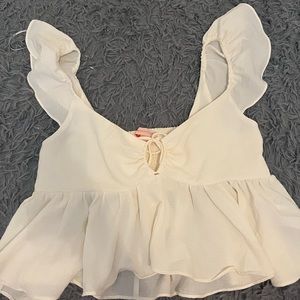 Urban Off-White Tie Crop